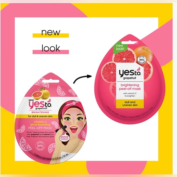 4pack yes to coconut hydrating paper mask & grapefruit brightening peel-off mask - Picture 3 of 10